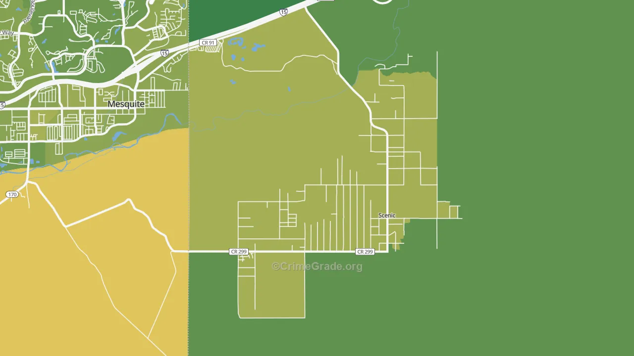 Scenic, AZ Map of Vehicle Theft Rates