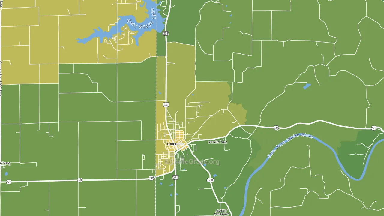 Scenic Hill, IN Map of Vehicle Theft Rates