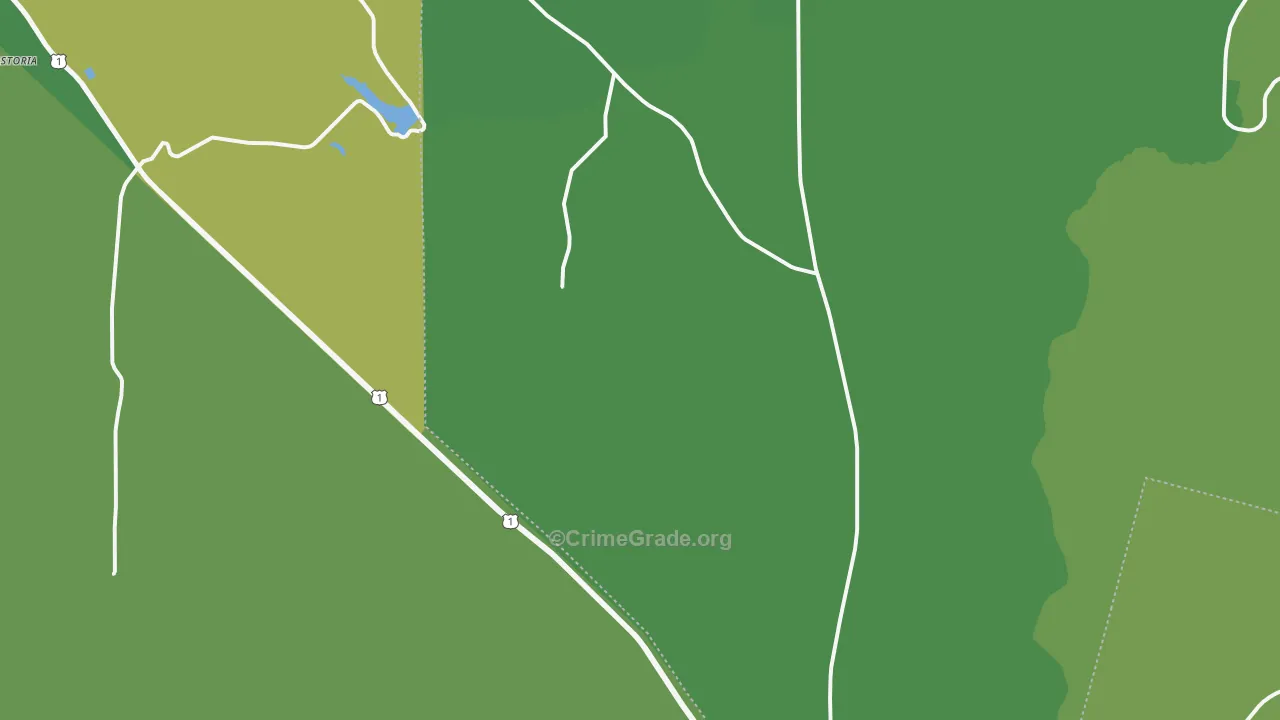Schlatterville, GA Map of Vehicle Theft Rates