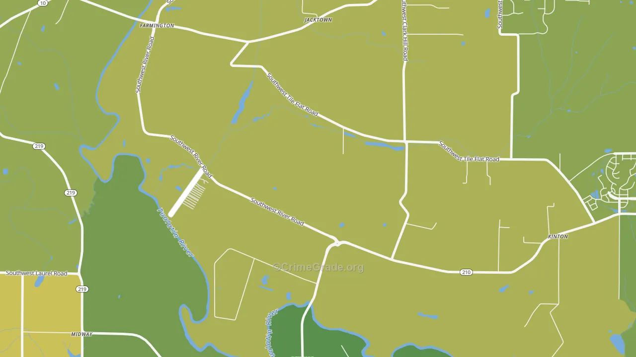 Scholls, OR Map of Vehicle Theft Rates
