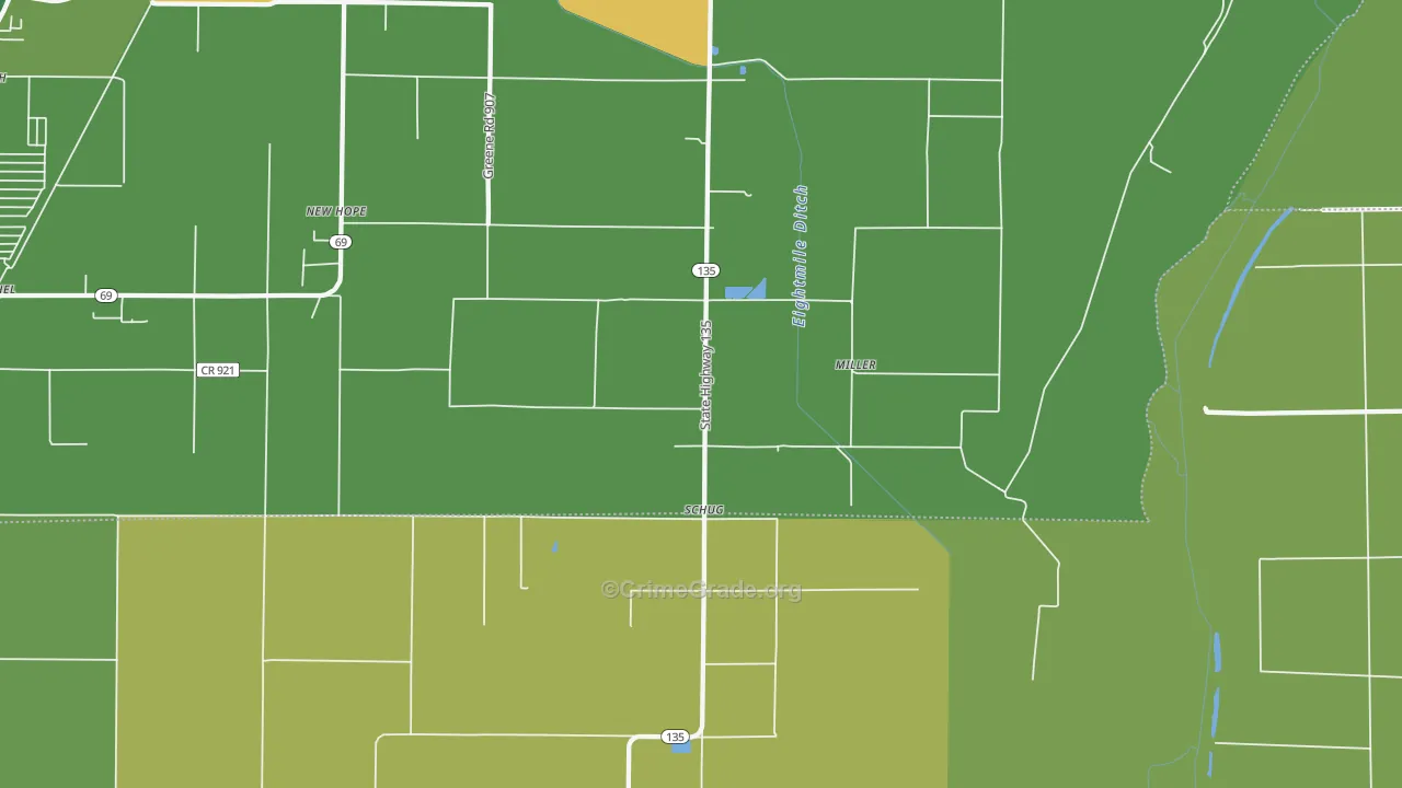 Schug, AR Map of Vehicle Theft Rates