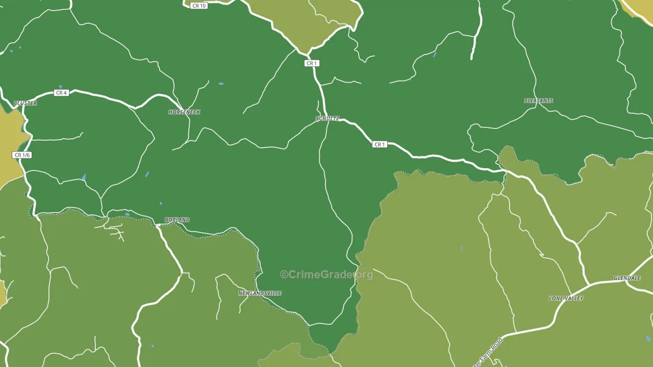 Schultz, WV Map of Vehicle Theft Rates