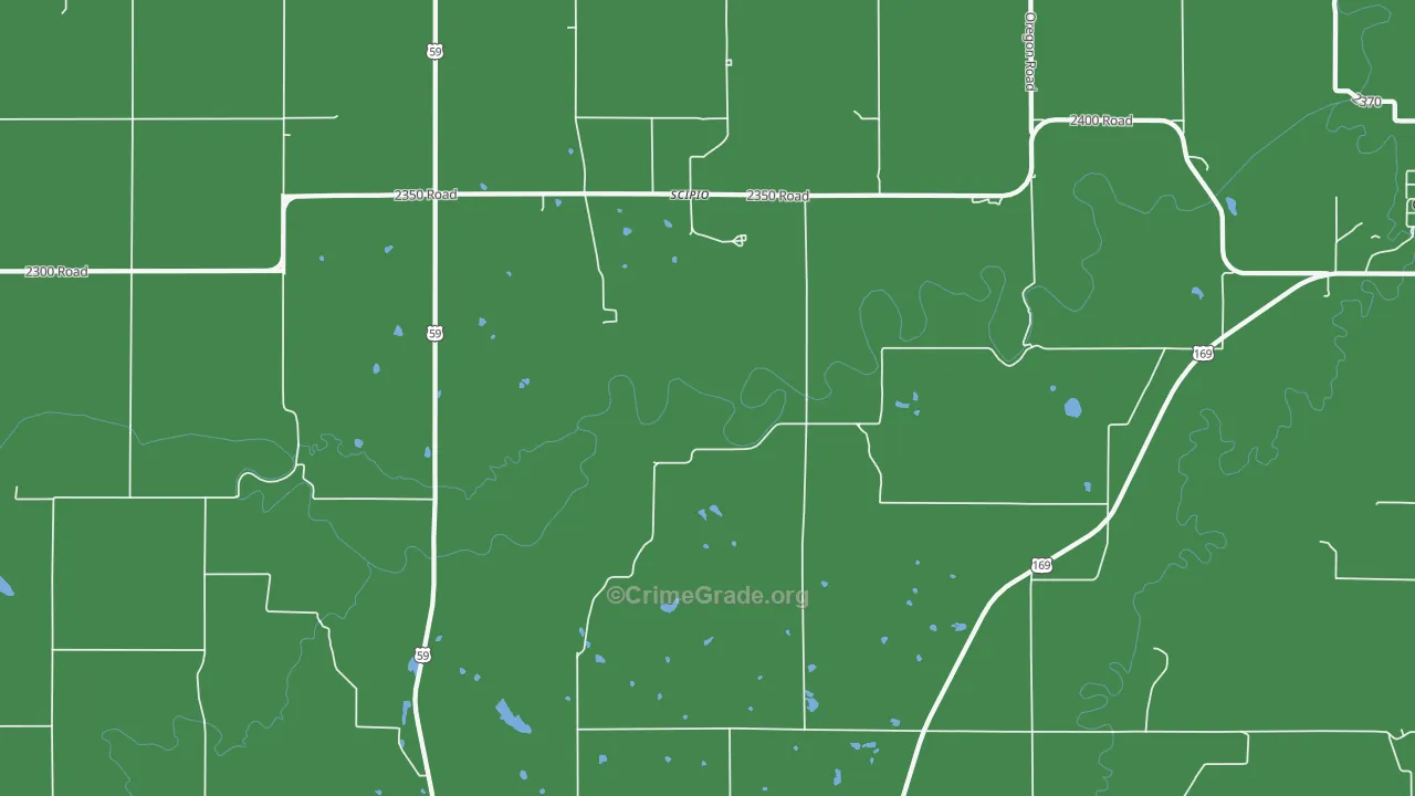 Scipio, KS Map of Vehicle Theft Rates