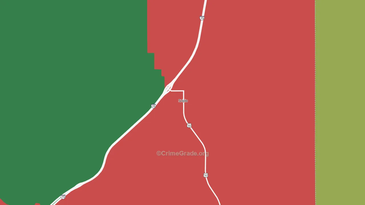 Scipio, UT Map of Vehicle Theft Rates