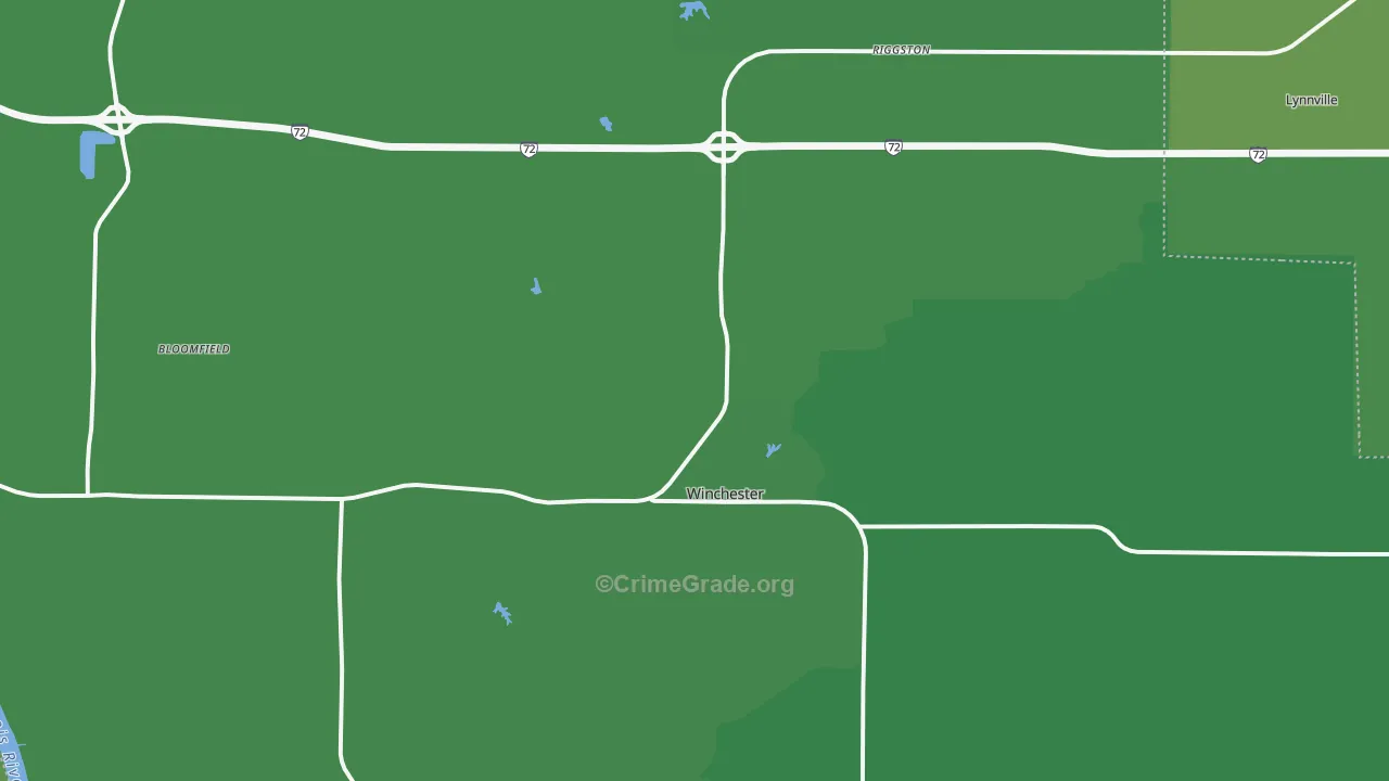 Scott County, IL Map of Vehicle Theft Rates