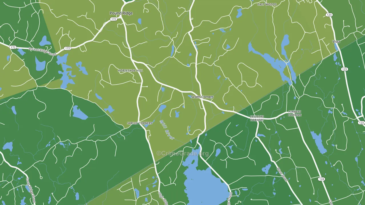 Scotts Corners, NY Map of Vehicle Theft Rates