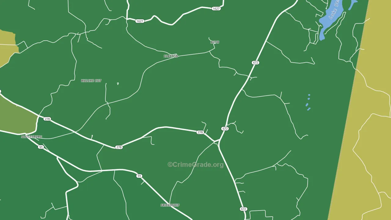 Scottsburg, KY Map of Vehicle Theft Rates