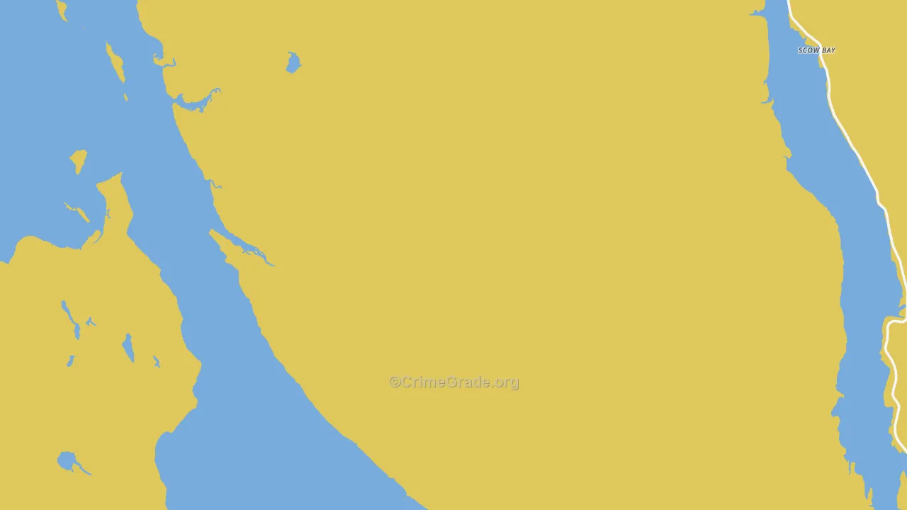 Scow Bay, AK Map of Vehicle Theft Rates