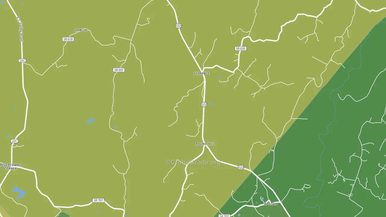 Scrabble, VA Map of Vehicle Theft Rates