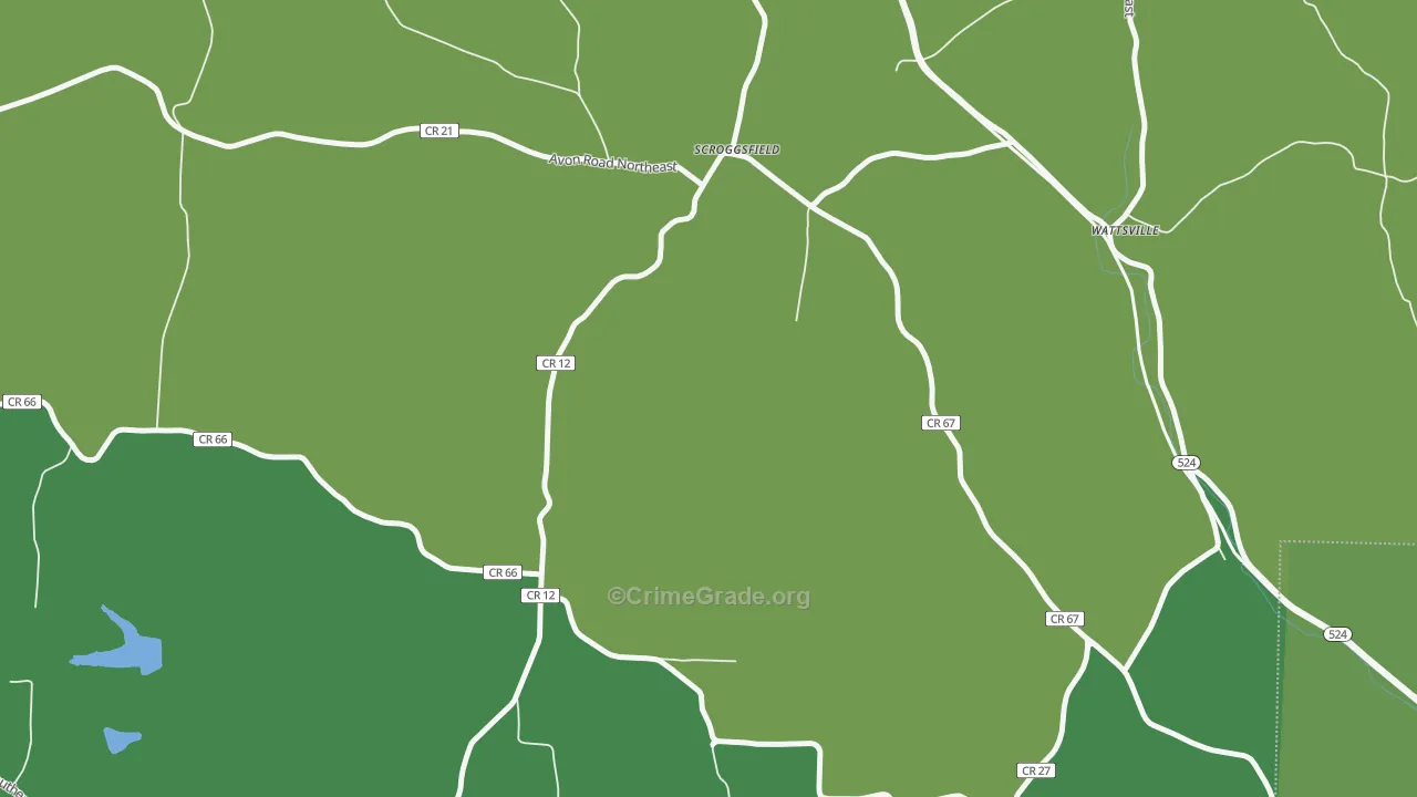 Scroggsfield, OH Map of Vehicle Theft Rates