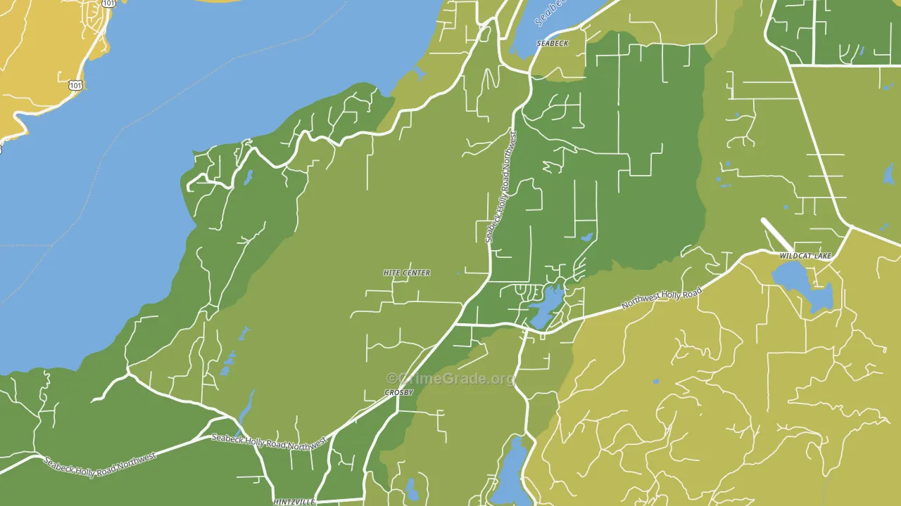 Seabeck, WA Map of Vehicle Theft Rates