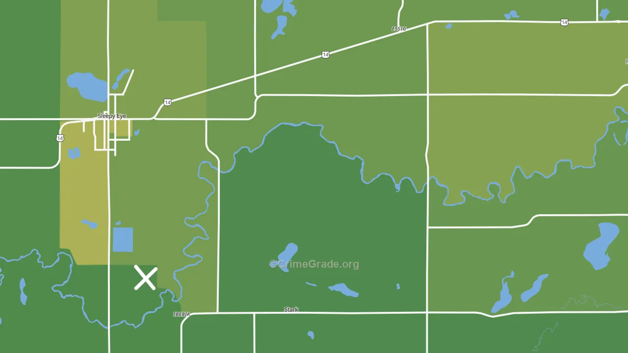 Searles, MN Map of Vehicle Theft Rates