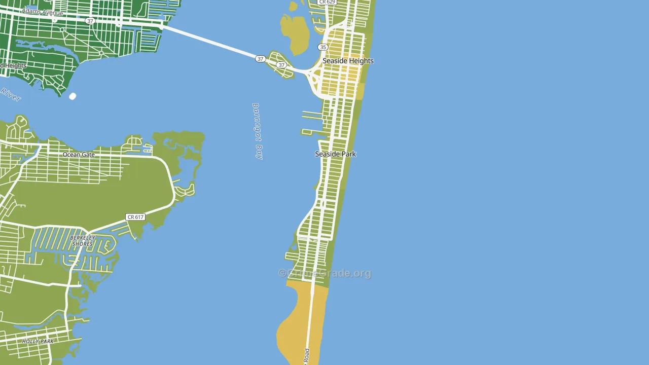 Seaside Park, NJ Map of Vehicle Theft Rates