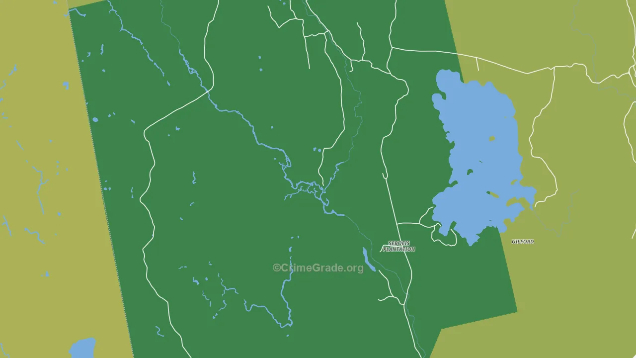 Seboeis, ME Map of Vehicle Theft Rates
