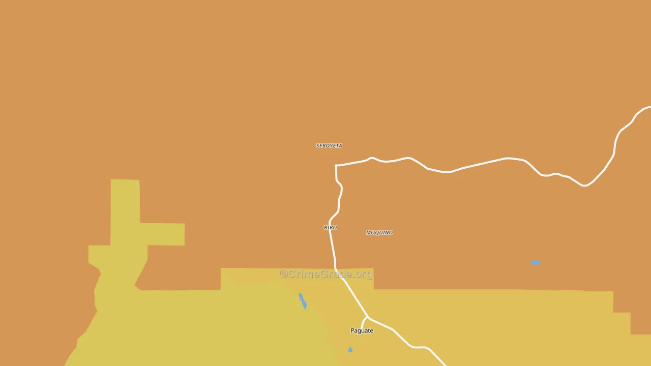 Seboyeta, NM Map of Vehicle Theft Rates