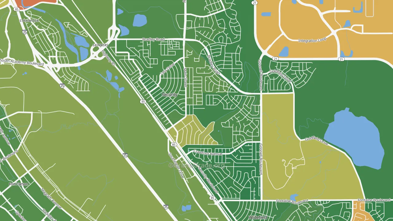 Security, Security-Widefield, CO Map of Vehicle Theft Rates