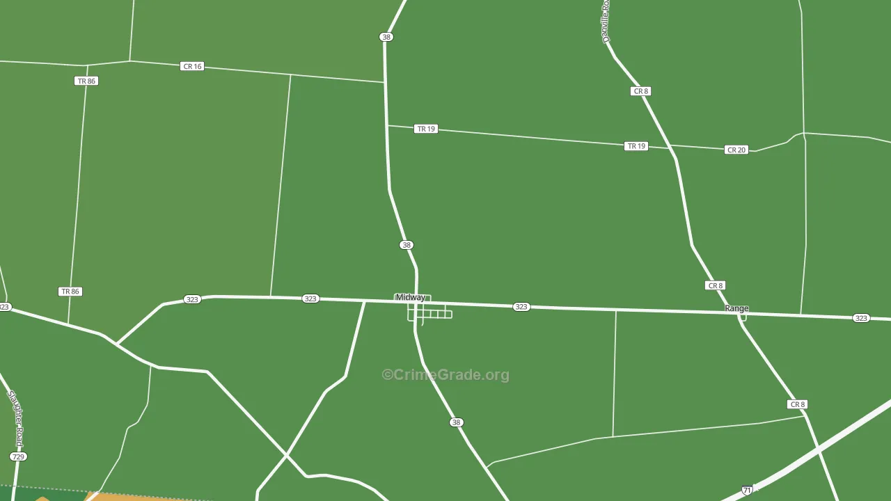 Sedalia, OH Map of Vehicle Theft Rates