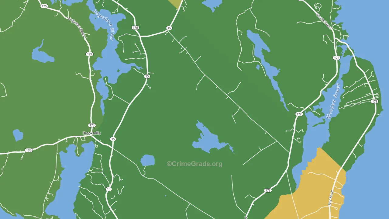 Sedgwick, ME Map of Vehicle Theft Rates