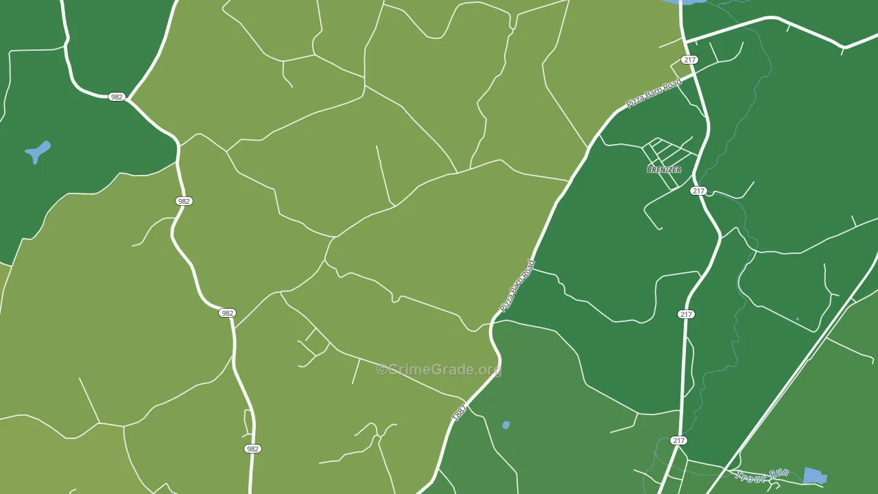 Seger, PA Map of Vehicle Theft Rates