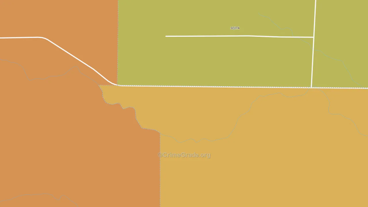 Sejita, TX Map of Vehicle Theft Rates
