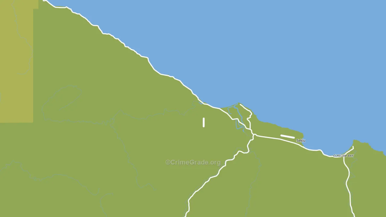Sekiu, WA Map of Vehicle Theft Rates