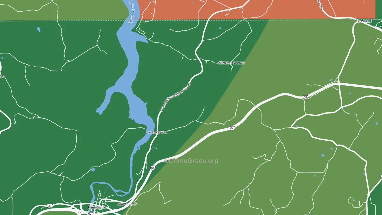 Selbysport, MD Map of Vehicle Theft Rates