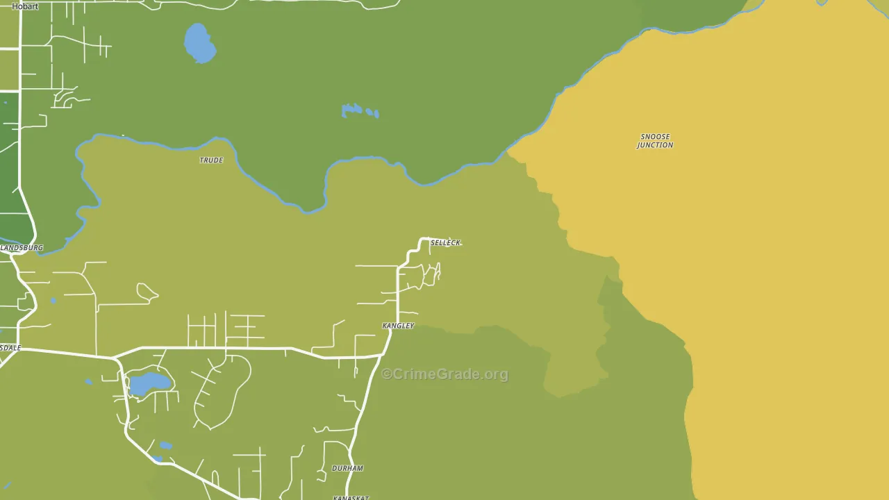 Selleck, WA Map of Vehicle Theft Rates