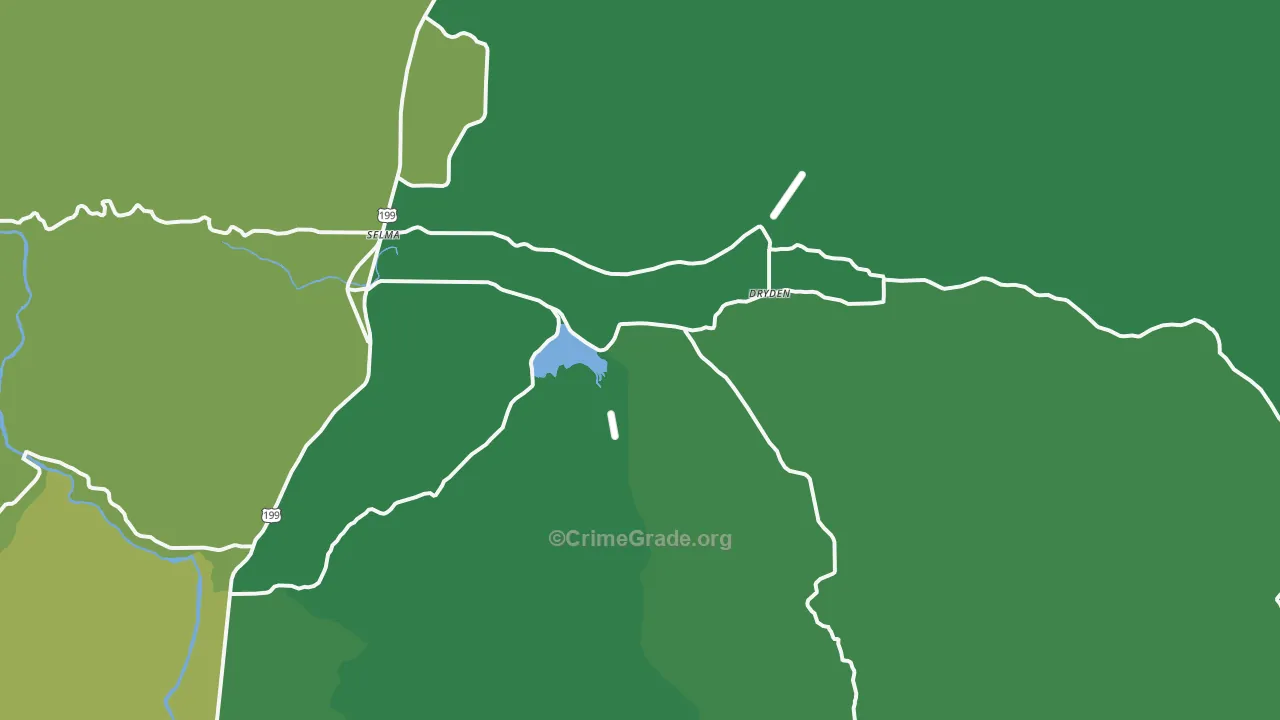 Selma, OR Map of Vehicle Theft Rates