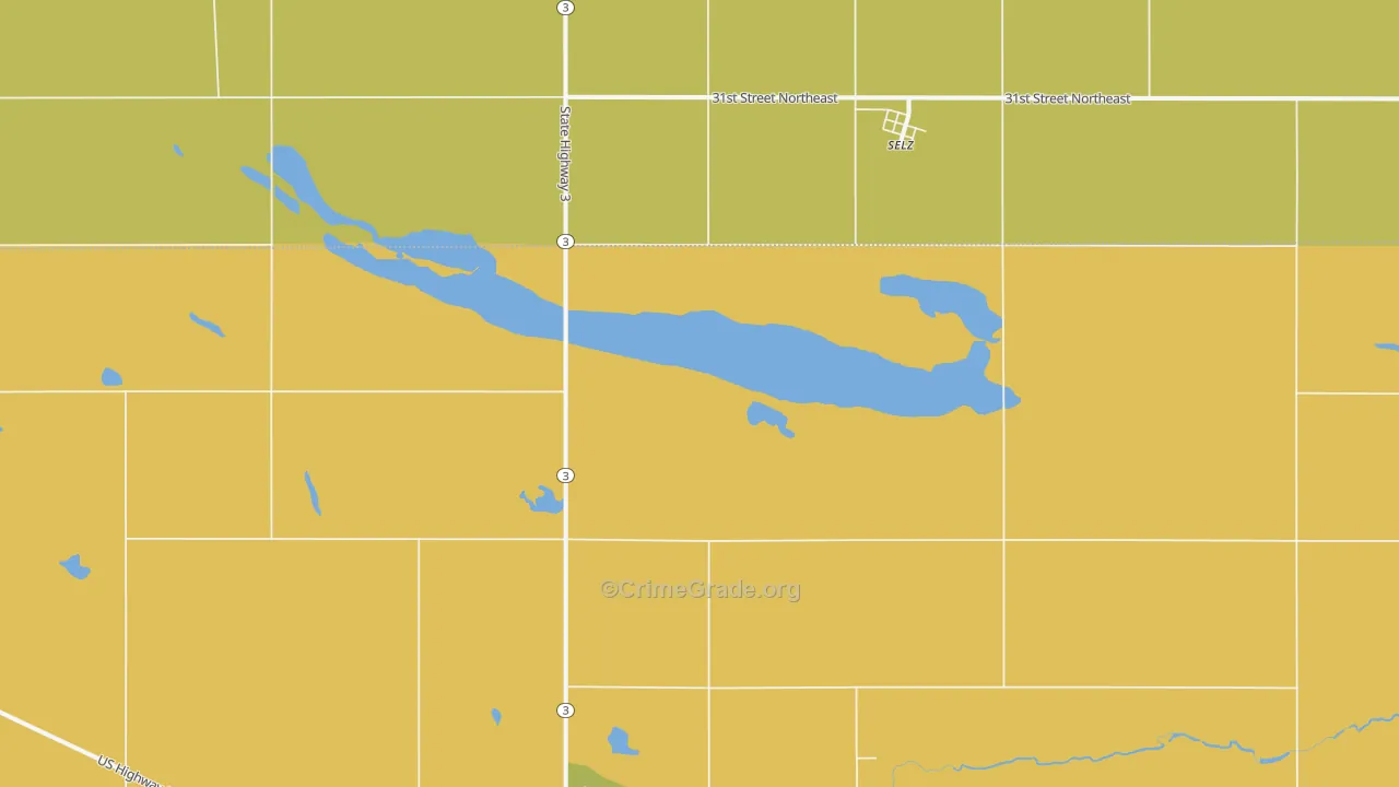 Selz, ND Map of Vehicle Theft Rates