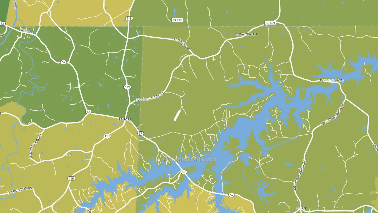 Semora, NC Map of Vehicle Theft Rates