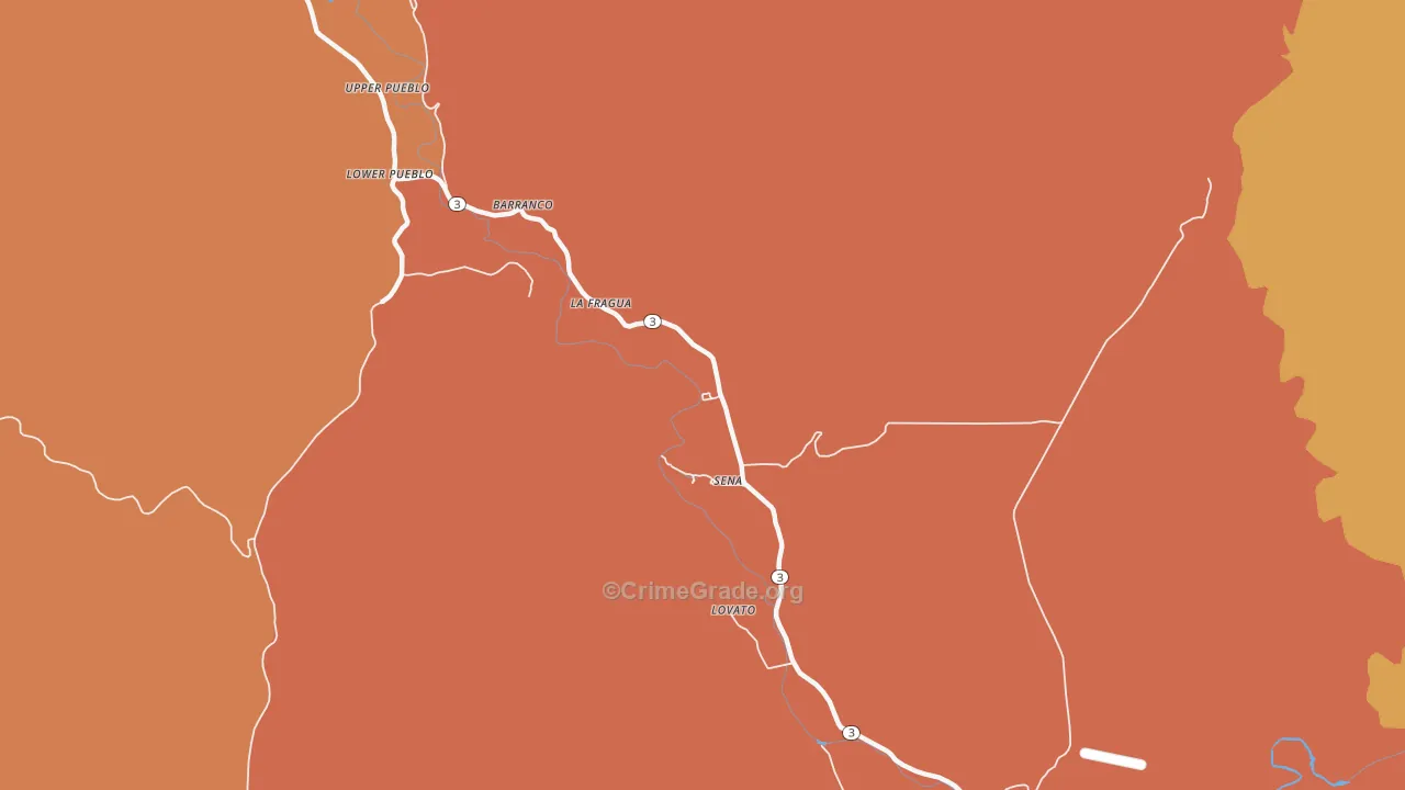 Sena, NM Map of Vehicle Theft Rates