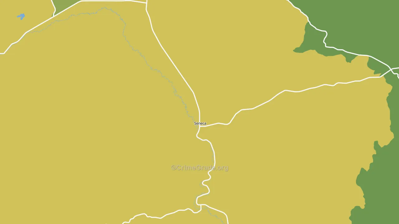 Seneca, OR Map of Vehicle Theft Rates
