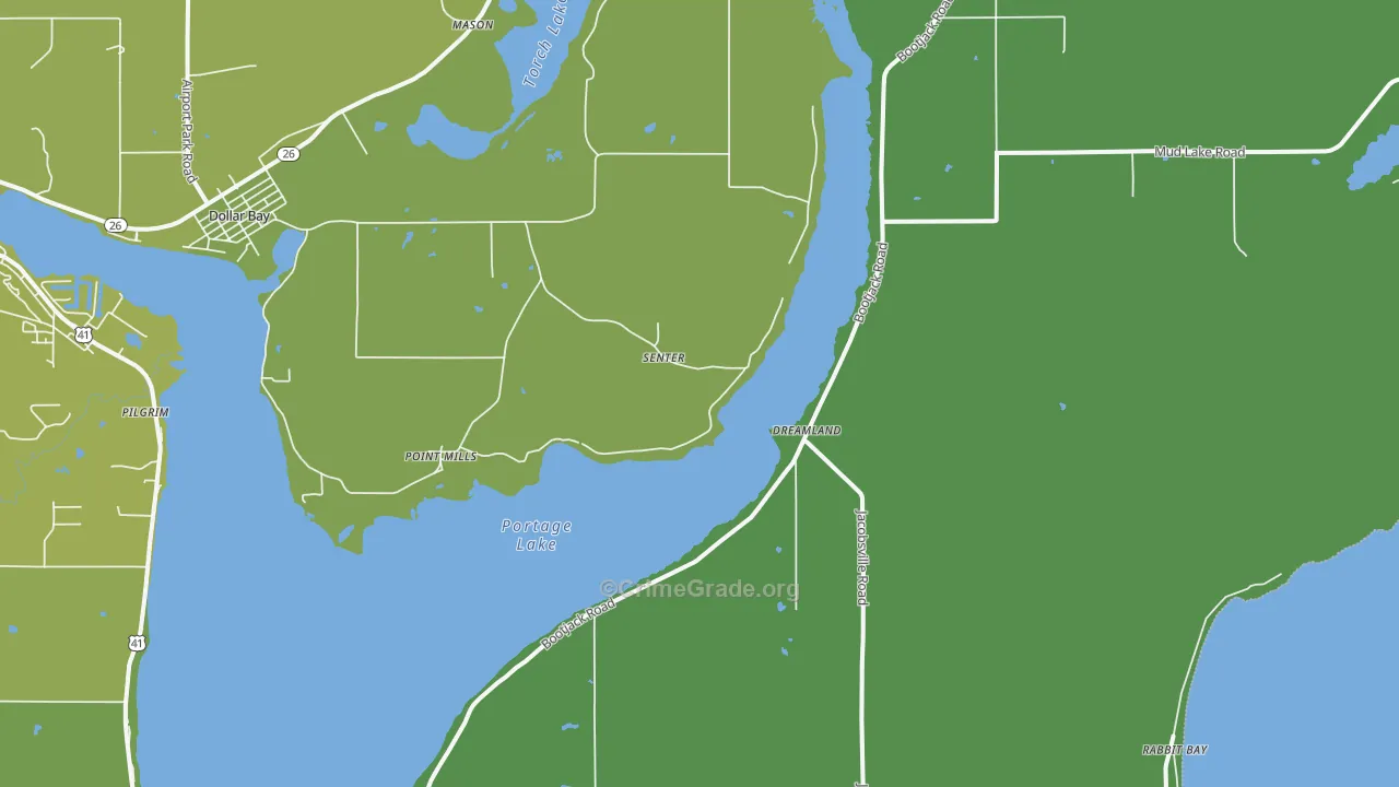 Senter, MI Map of Vehicle Theft Rates