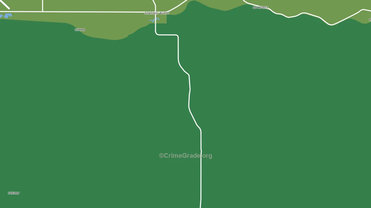 Sentinel Butte, ND Map of Vehicle Theft Rates