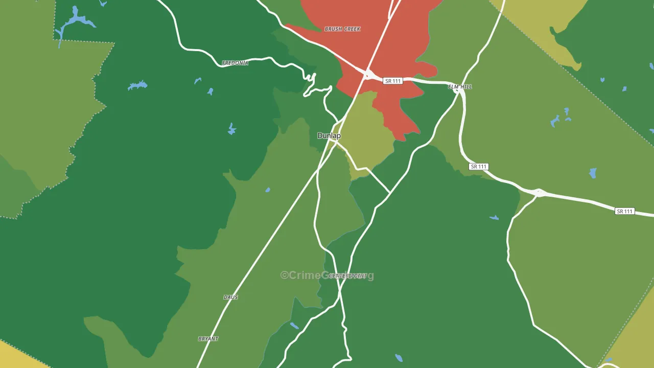 Sequatchie County, TN Map of Vehicle Theft Rates