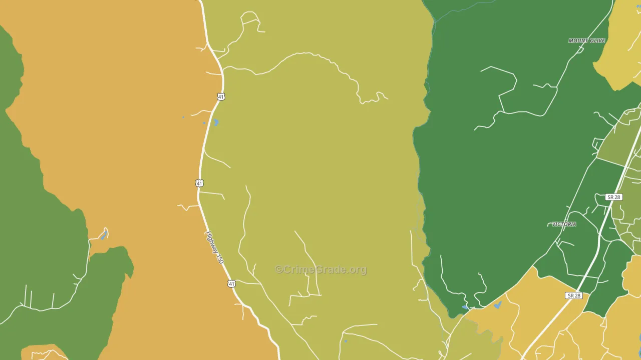 Sequatchie, TN Map of Vehicle Theft Rates