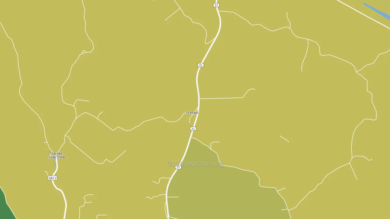 Sereno, MO Map of Vehicle Theft Rates
