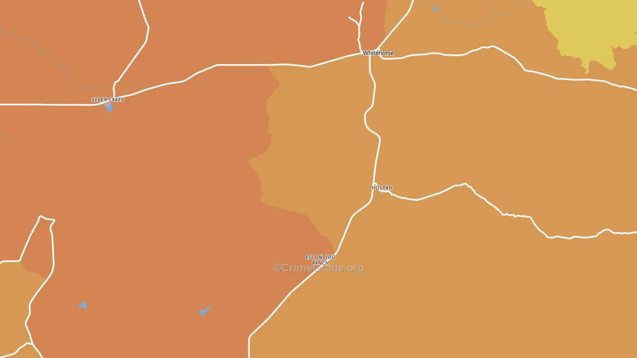 Seven Lakes, NM Map of Vehicle Theft Rates
