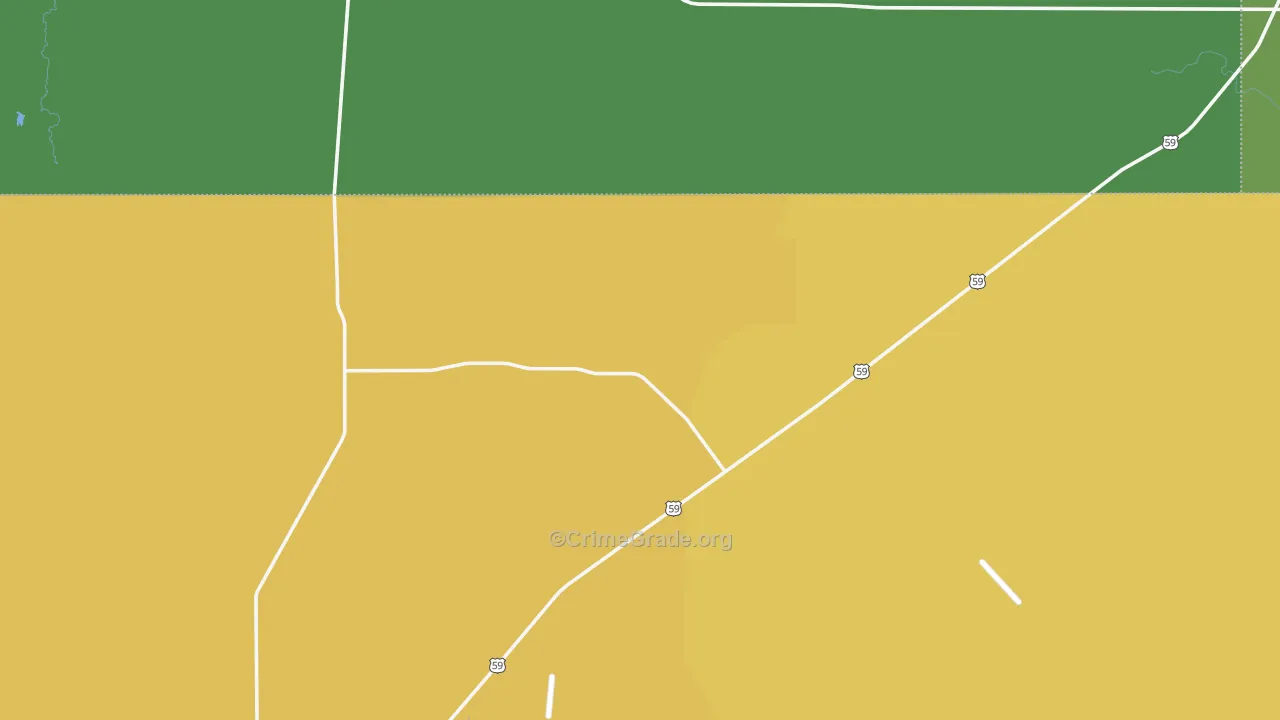 Seven Sisters, TX Map of Vehicle Theft Rates
