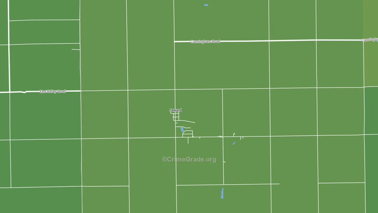 Seward, IL Map of Vehicle Theft Rates