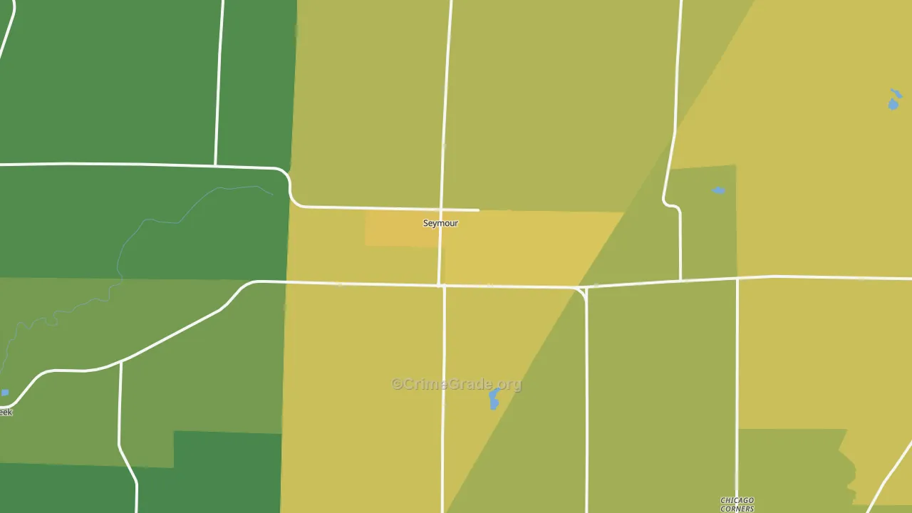 Seymour, WI Map of Vehicle Theft Rates
