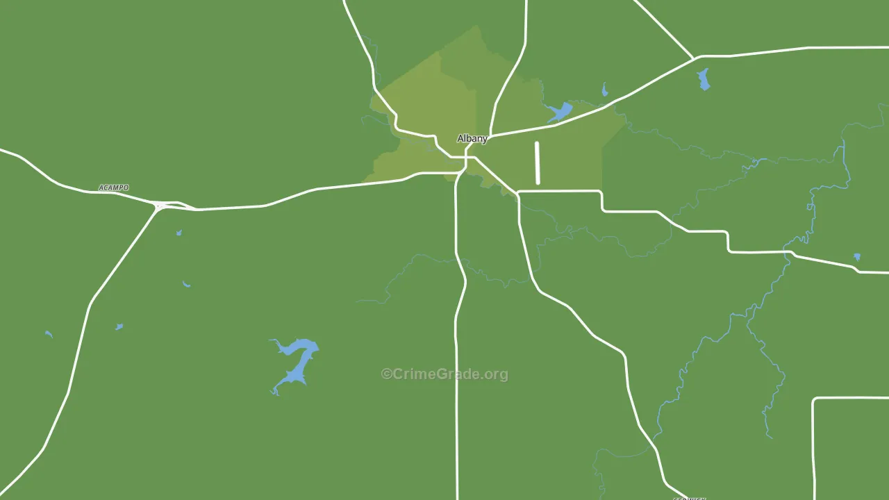 Shackelford County, TX Map of Vehicle Theft Rates