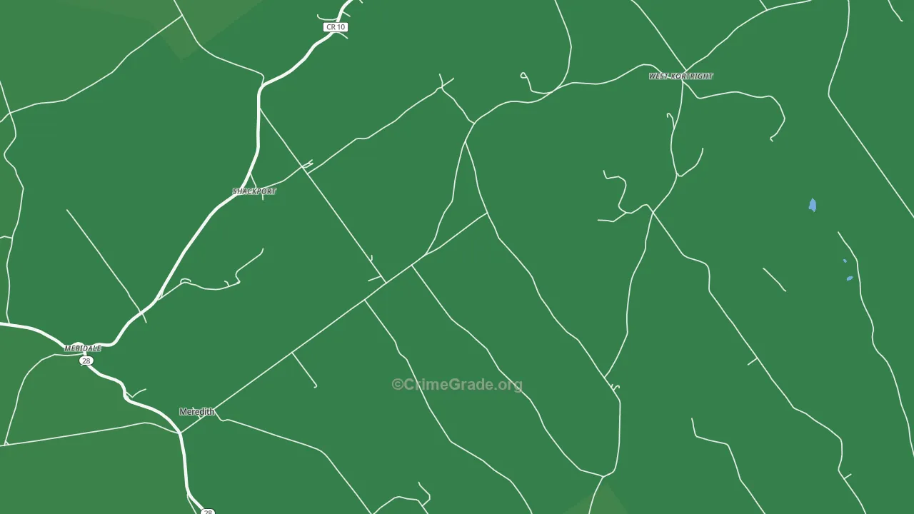 Shackport, NY Map of Vehicle Theft Rates
