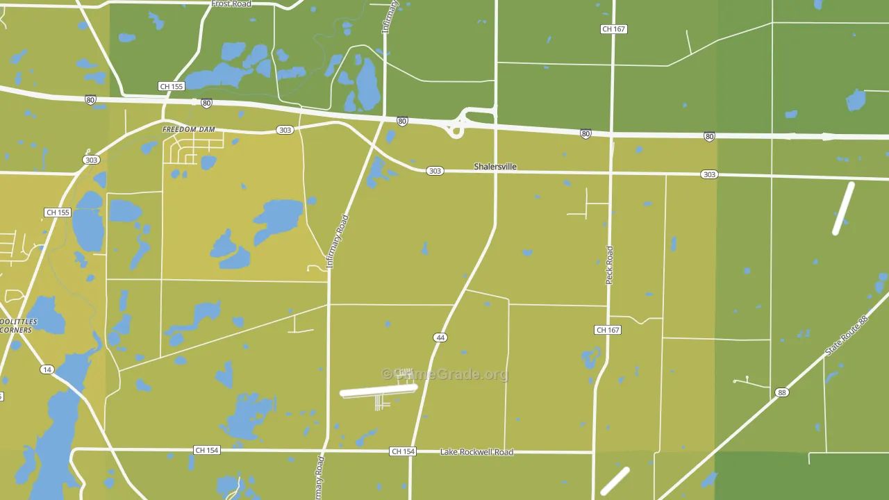 Shalersville, OH Map of Vehicle Theft Rates