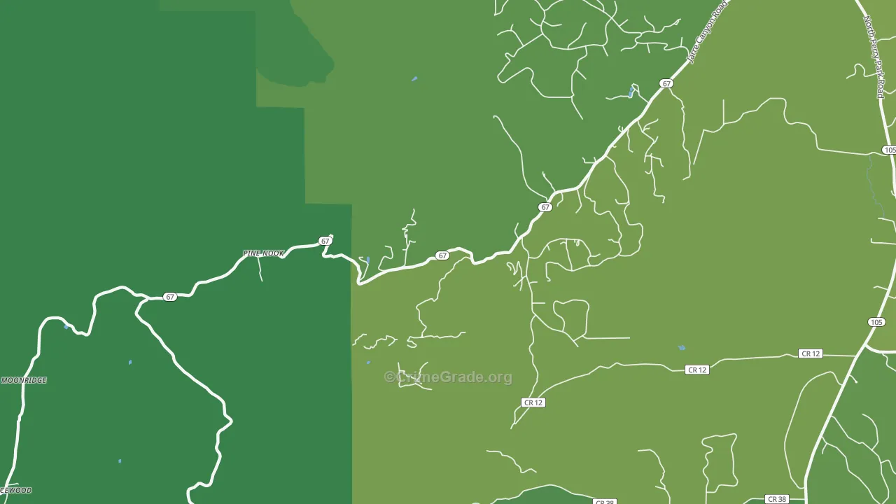 Shamballah-Ashrama, CO Map of Vehicle Theft Rates