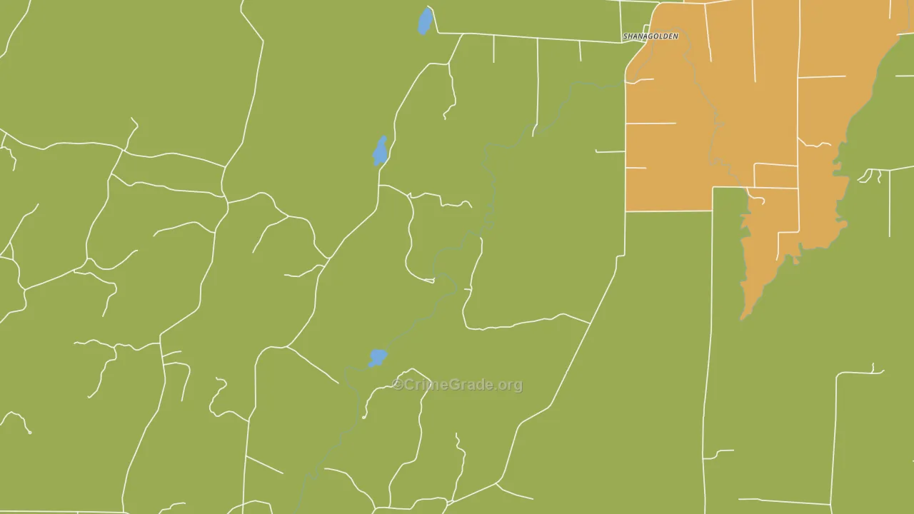 Shanagolden, WI Map of Vehicle Theft Rates