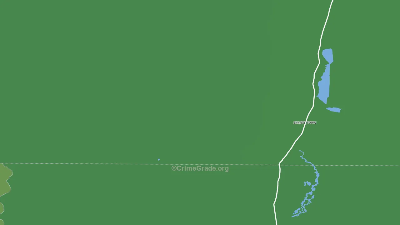 Shanty Town, NV Map of Vehicle Theft Rates