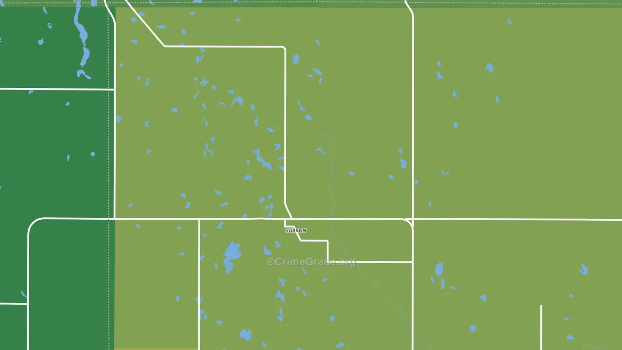 Sharon, ND Map of Vehicle Theft Rates
