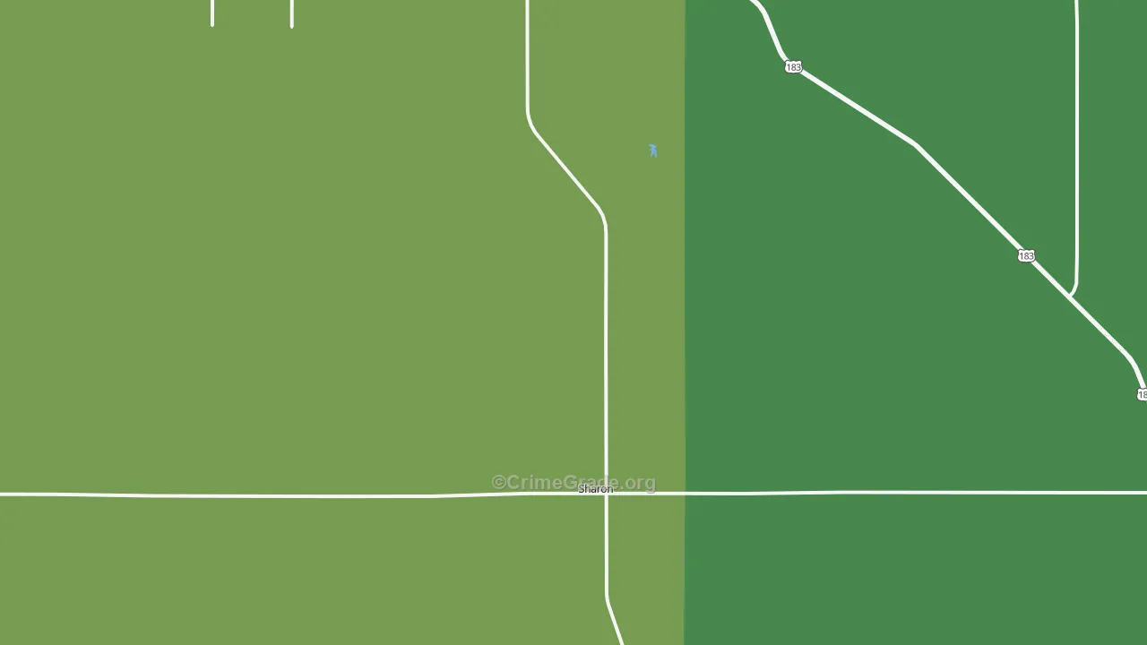 Sharon, OK Map of Vehicle Theft Rates