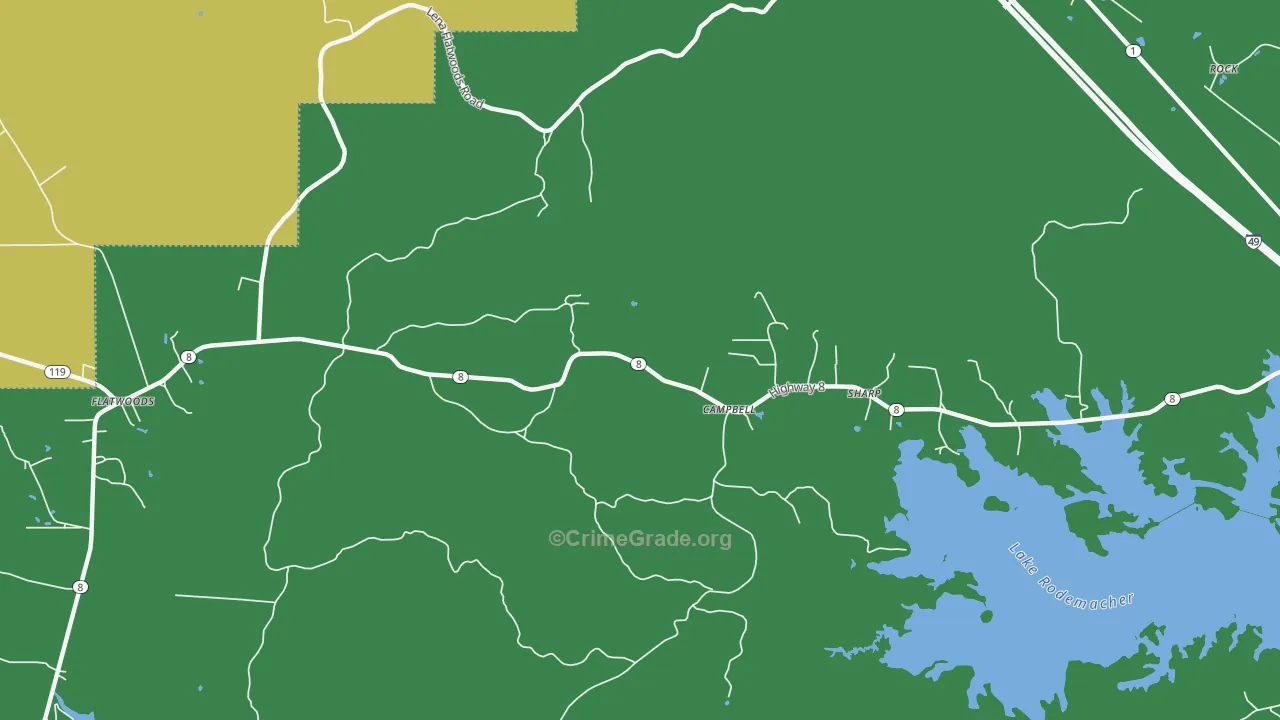 Sharp, LA Map of Vehicle Theft Rates